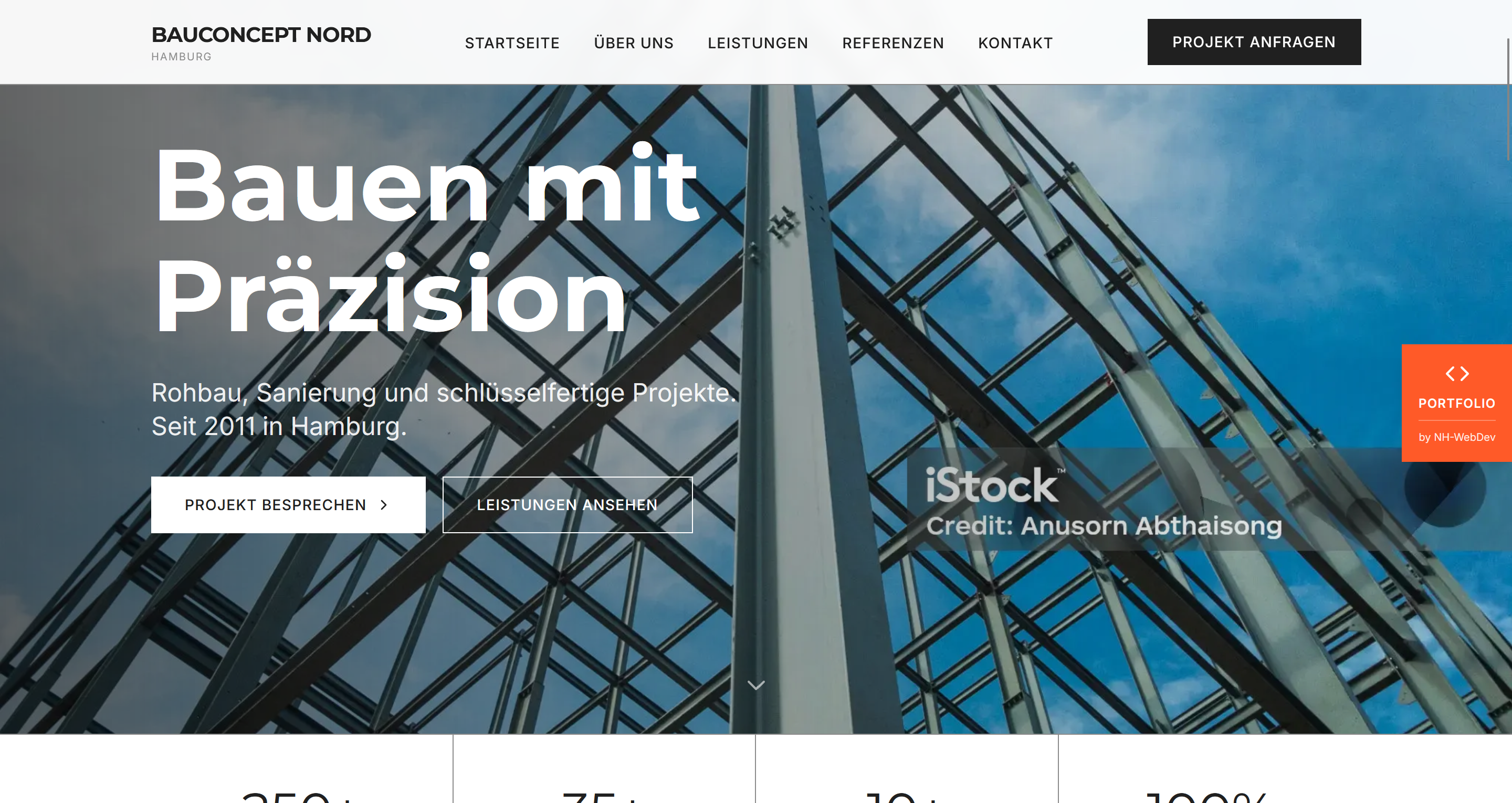 Bauunternehmen Website